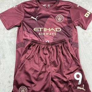 Haaland Manchester City kids Soccer Jersey Set